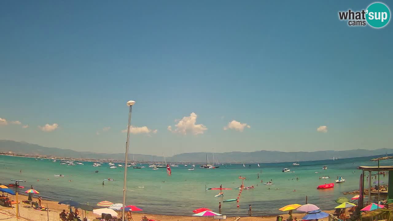 Spletna kamera Cagliari Windsurf Club – Pogled v živo s plaže Poetto