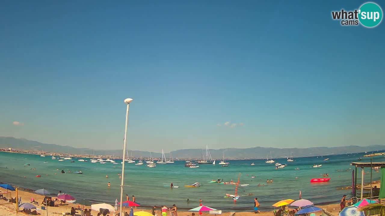 Web kamera Cagliari Windsurf Club – Poetto plaža uživo