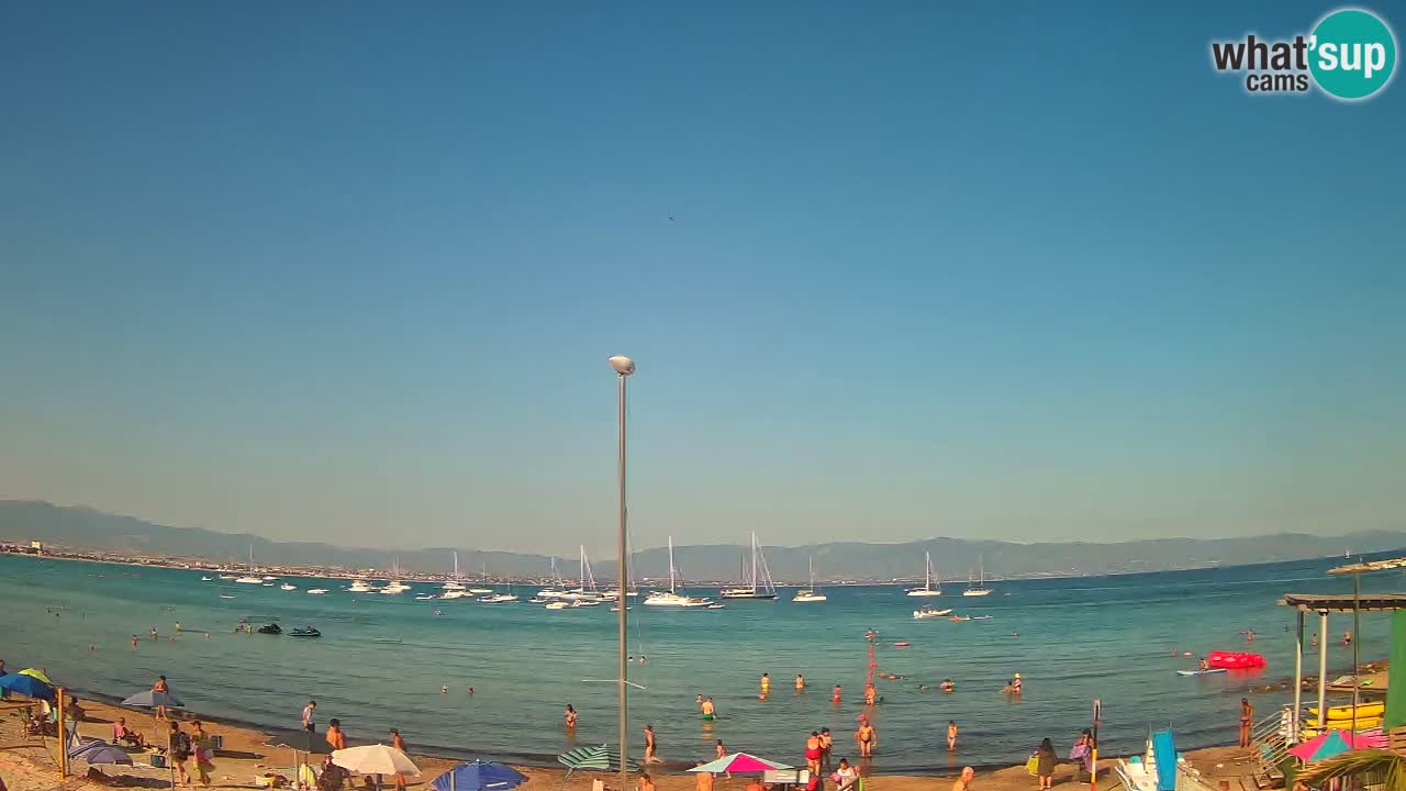 Web kamera Cagliari Windsurf Club – Poetto plaža uživo