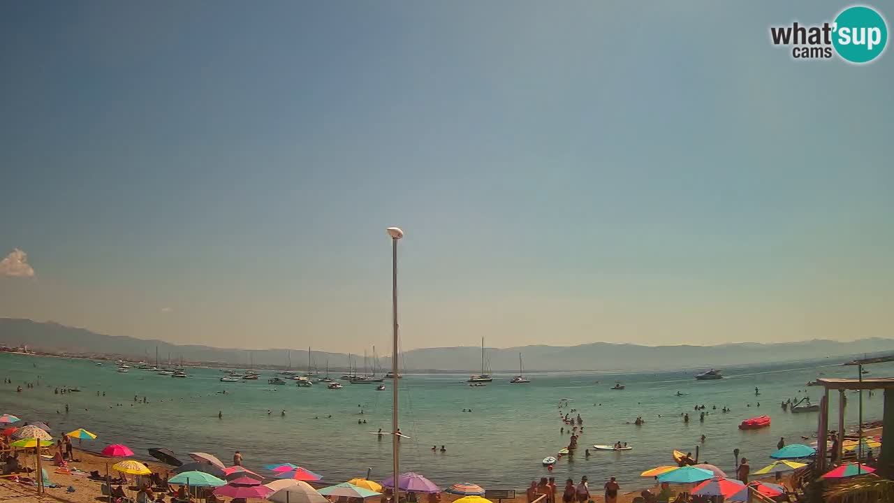Webcam Cagliari Windsurf Club – Playa del Poetto en directo