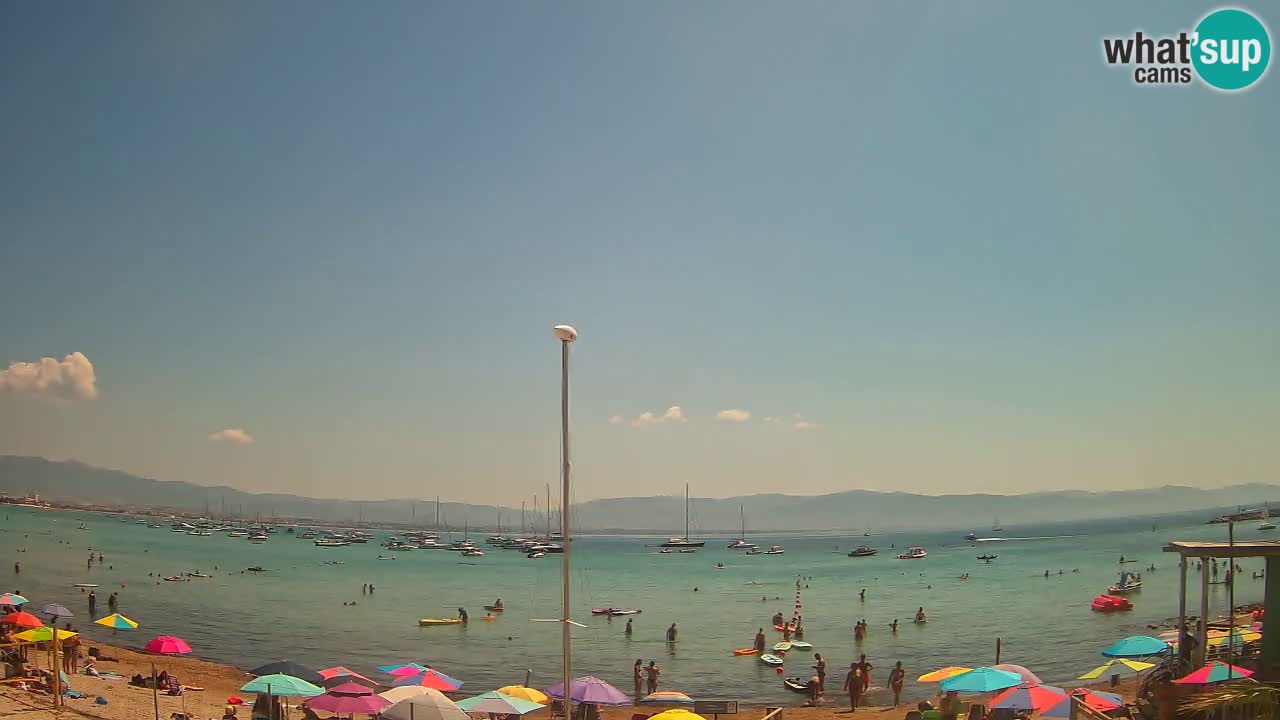 Spletna kamera Cagliari Windsurf Club – Pogled v živo s plaže Poetto