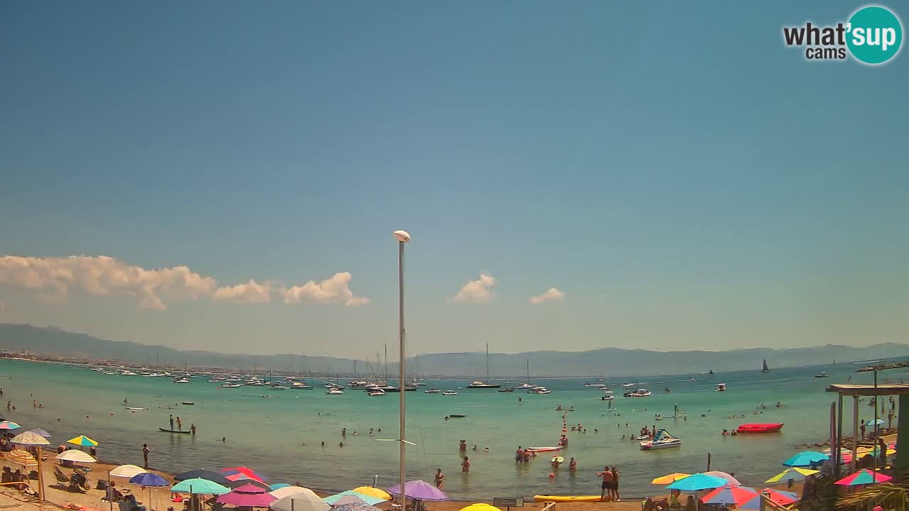 Spletna kamera Cagliari Windsurf Club – Pogled v živo s plaže Poetto