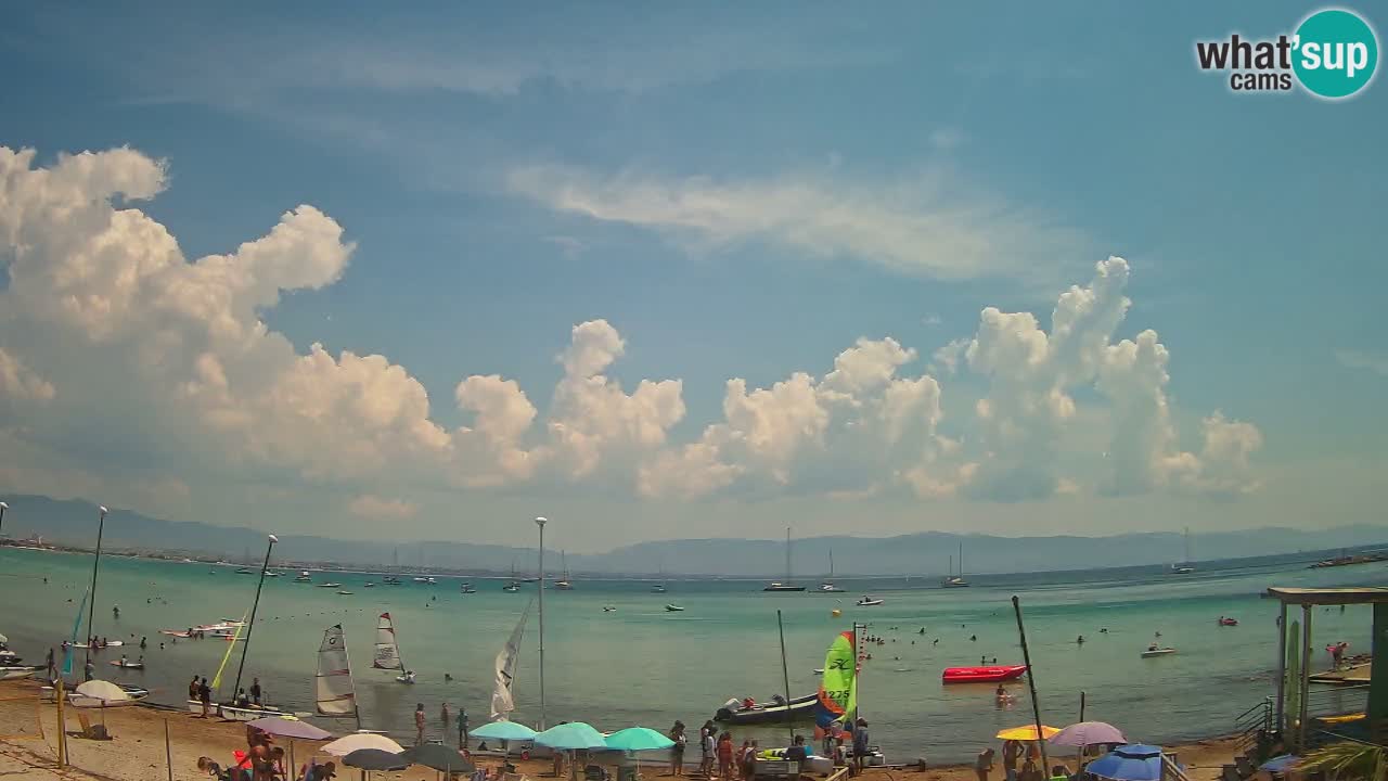 Webcam Cagliari Windsurf Club – Playa del Poetto en directo