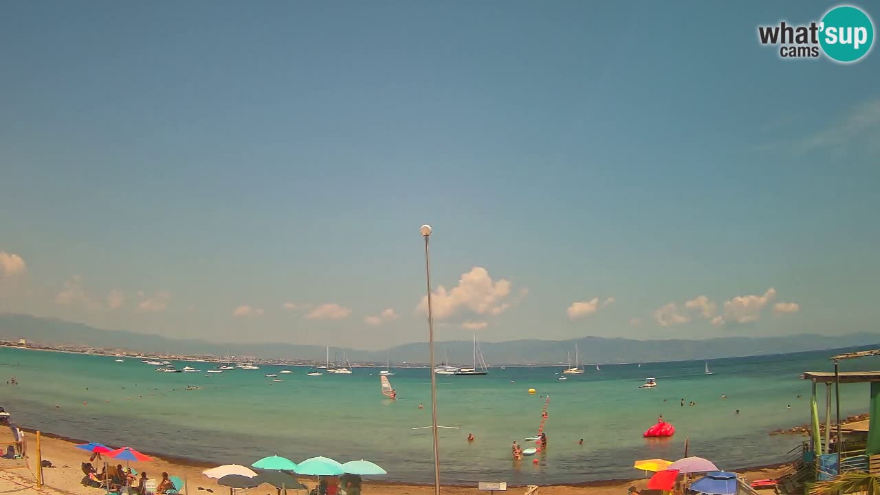 Webcam Cagliari Windsurf Club – Playa del Poetto en directo