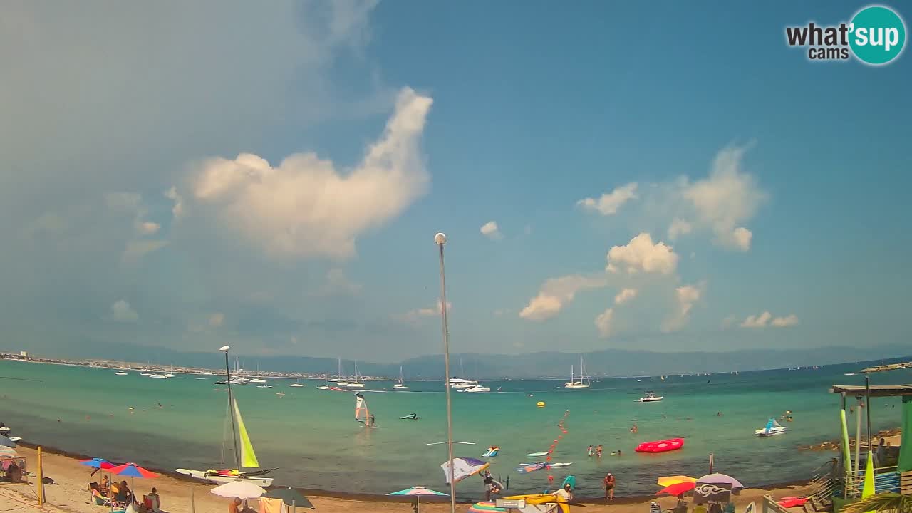 Web kamera Cagliari Windsurf Club – Poetto plaža uživo
