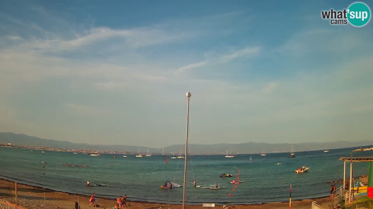 Webcam Cagliari Windsurf Club – Plage du Poetto en direct
