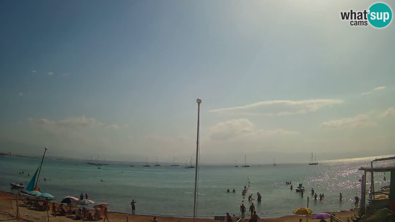 Spletna kamera Cagliari Windsurf Club – Pogled v živo s plaže Poetto