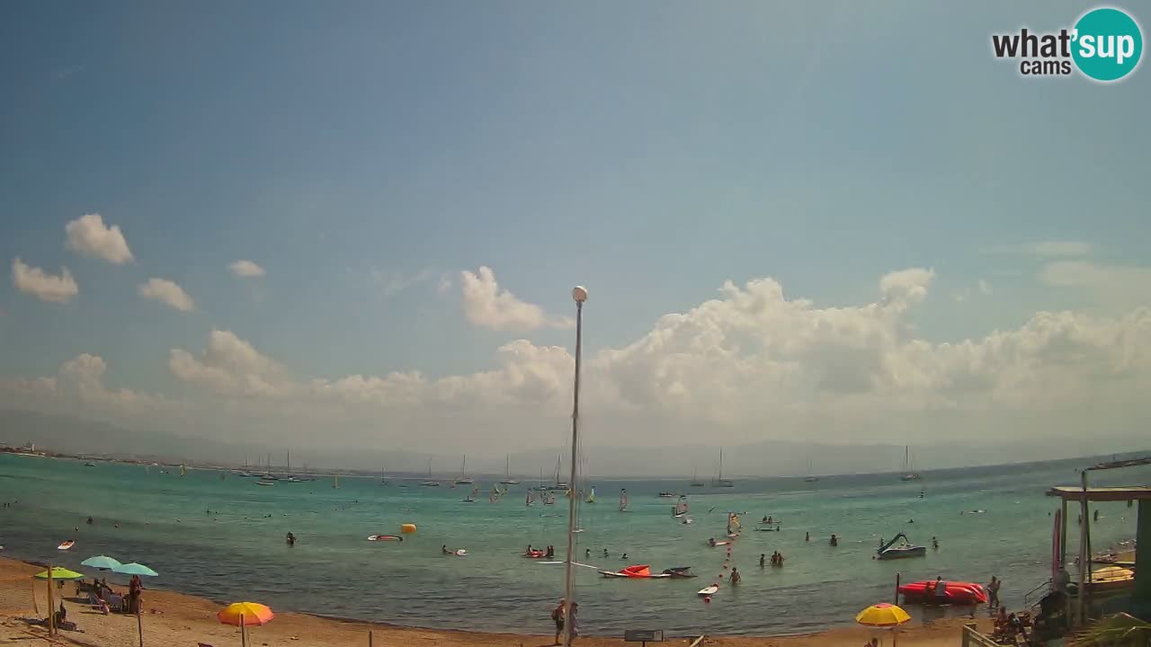 Spletna kamera Cagliari Windsurf Club – Pogled v živo s plaže Poetto