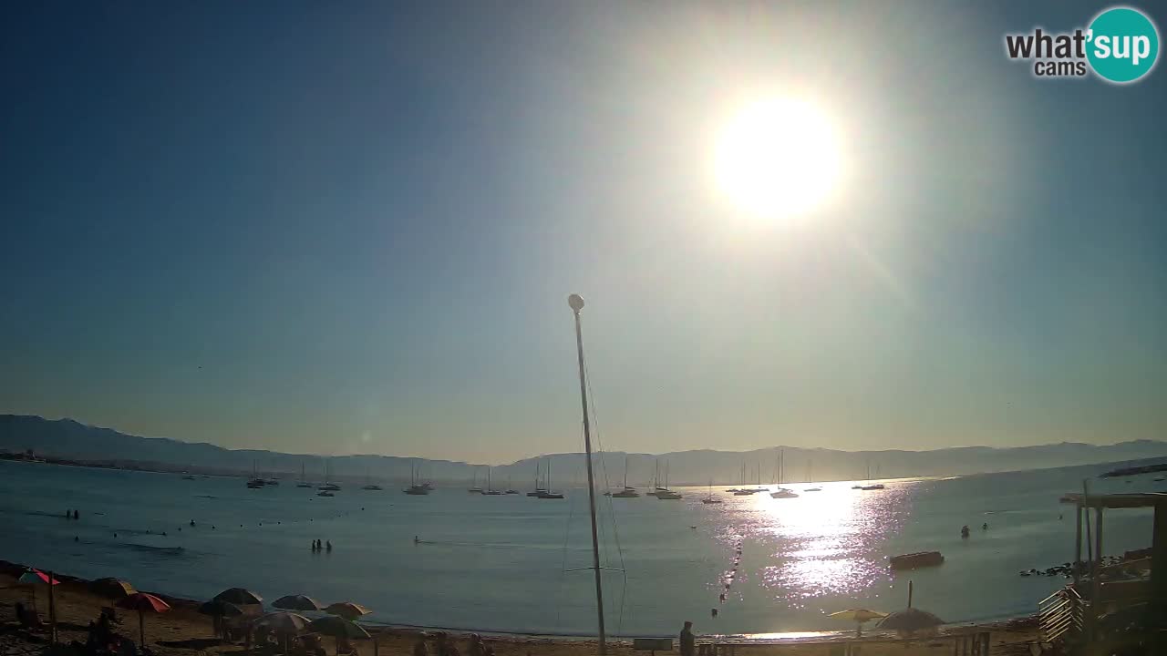Spletna kamera Cagliari Windsurf Club – Pogled v živo s plaže Poetto