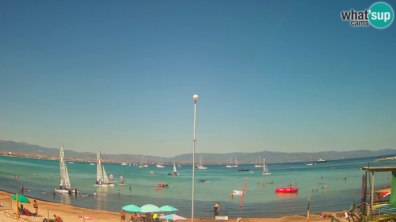 Webcam Cagliari Windsurf Club – Plage du Poetto en direct