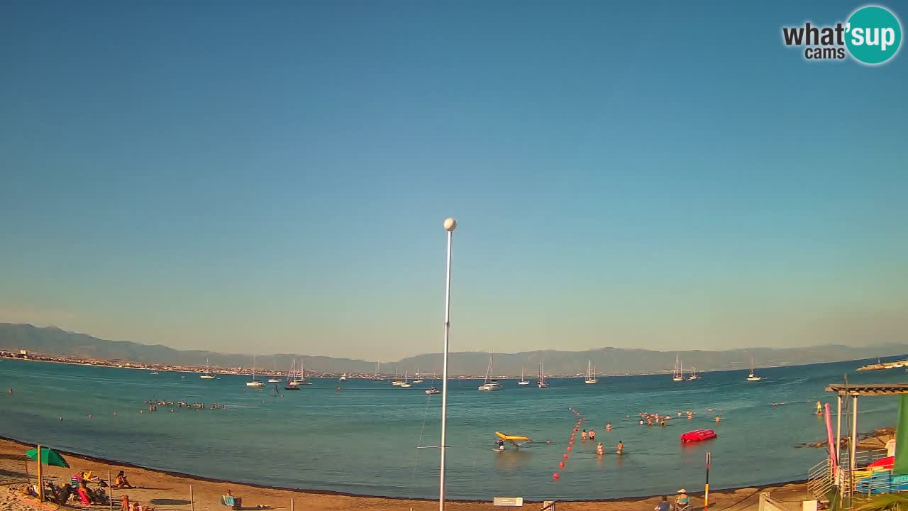 Webcam Cagliari Windsurf Club – Liveblick vom Poetto Strand
