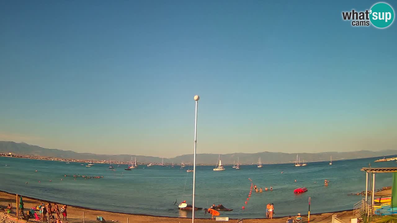 Webcam Cagliari Windsurf Club – Playa del Poetto en directo