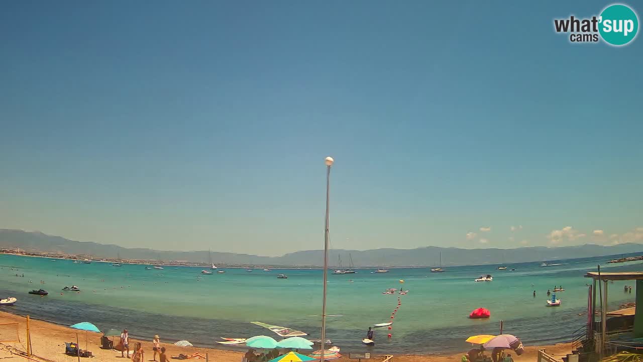 Webcam Cagliari Windsurf Club – Playa del Poetto en directo
