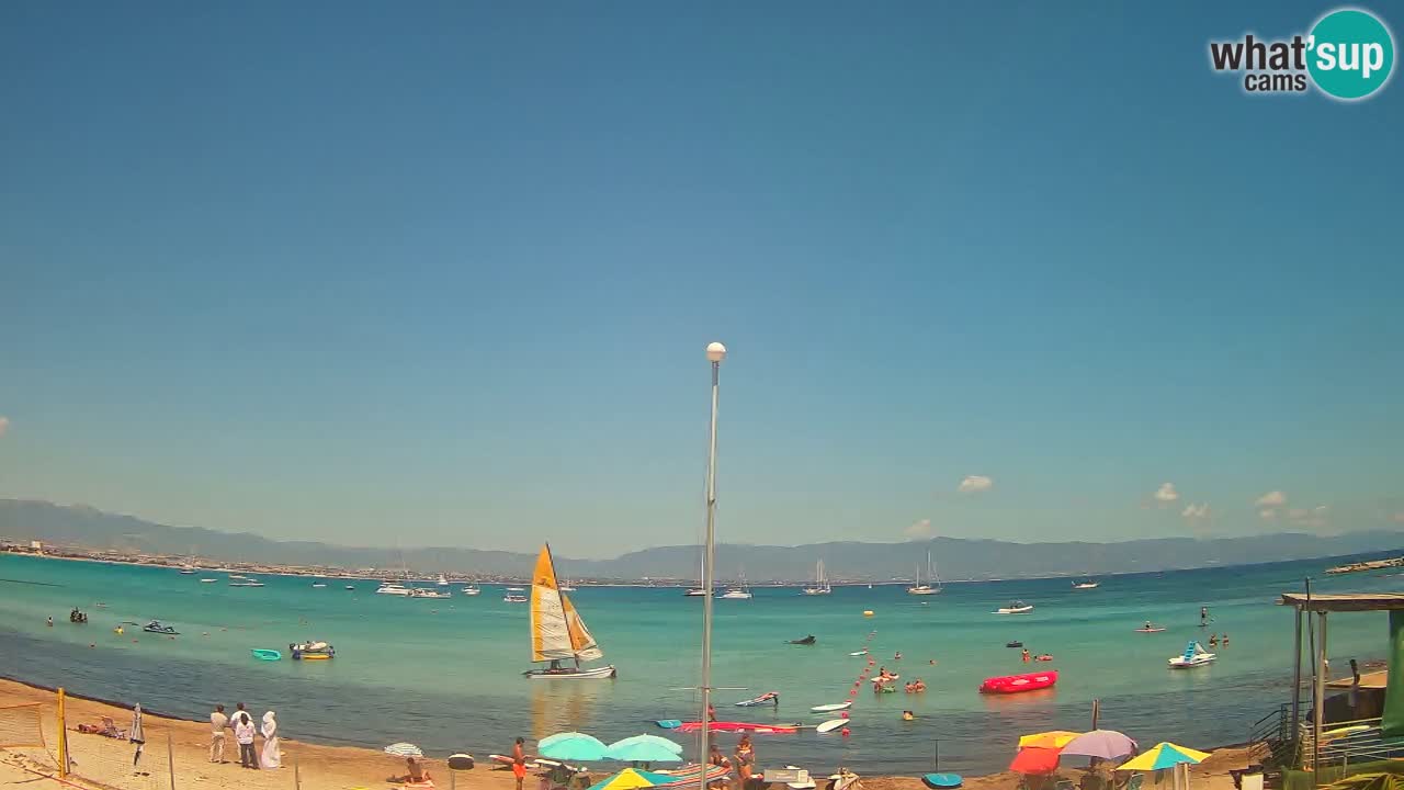 Webcam Cagliari Windsurf Club – Playa del Poetto en directo