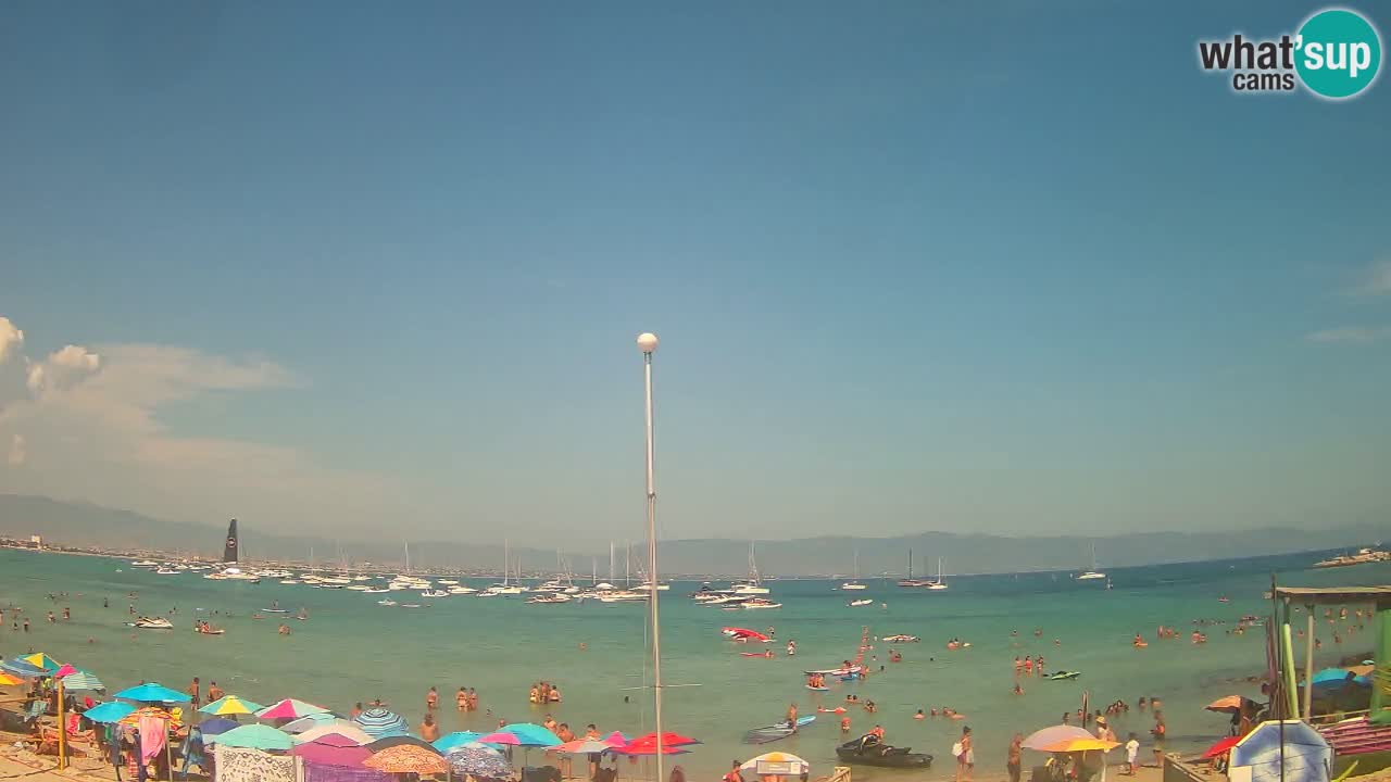 Webcam Cagliari Windsurf Club – Playa del Poetto en directo