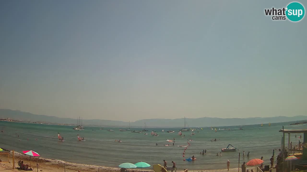 Webcam Cagliari Windsurf Club – Playa del Poetto en directo