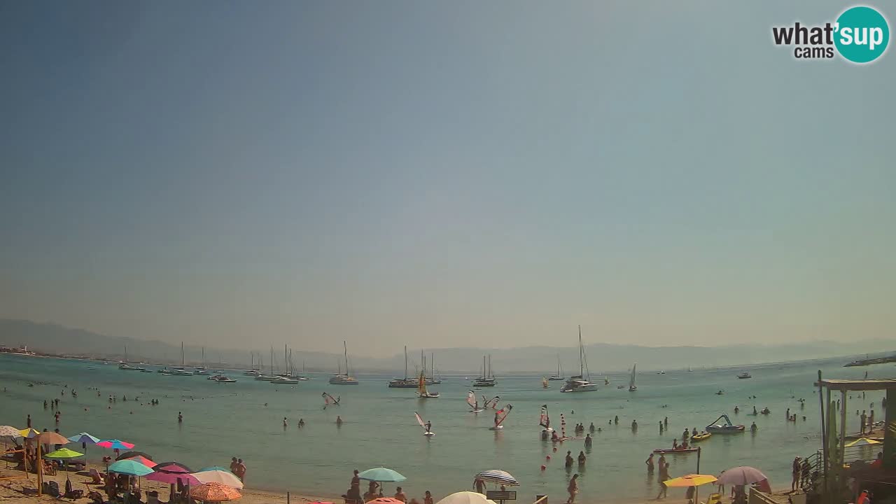 Spletna kamera Cagliari Windsurf Club – Pogled v živo s plaže Poetto