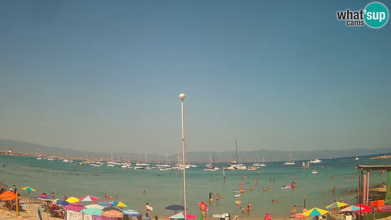 Webcam Cagliari Windsurf Club – Playa del Poetto en directo