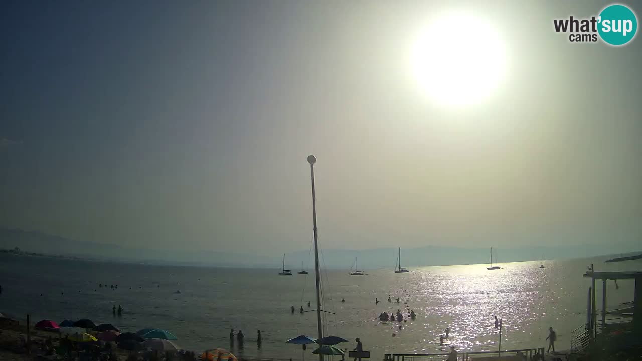 Spletna kamera Cagliari Windsurf Club – Pogled v živo s plaže Poetto