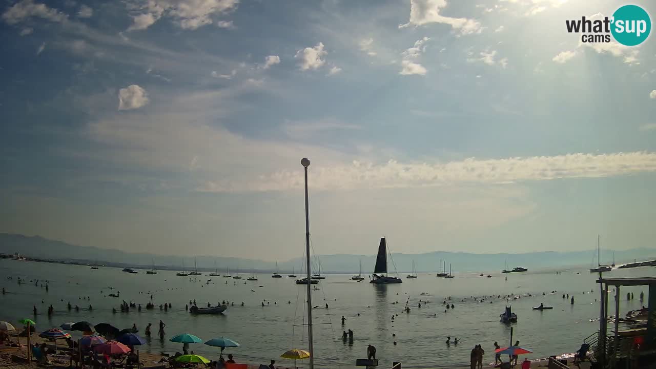 Webcam Cagliari Windsurf Club – Playa del Poetto en directo