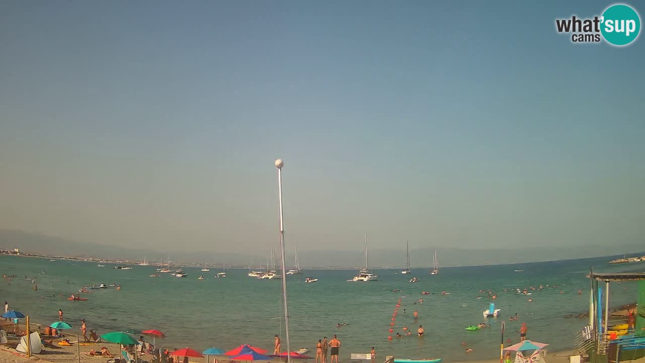 Spletna kamera Cagliari Windsurf Club – Pogled v živo s plaže Poetto
