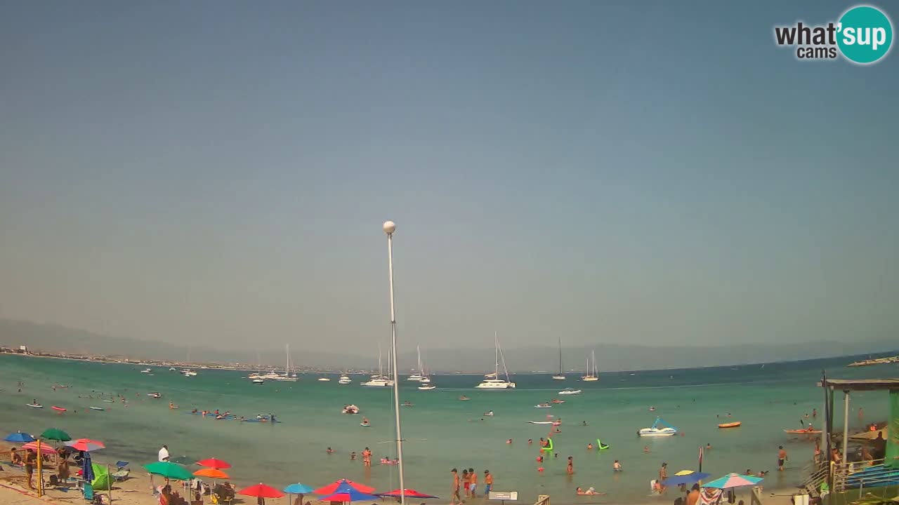 Web kamera Cagliari Windsurf Club – Poetto plaža uživo