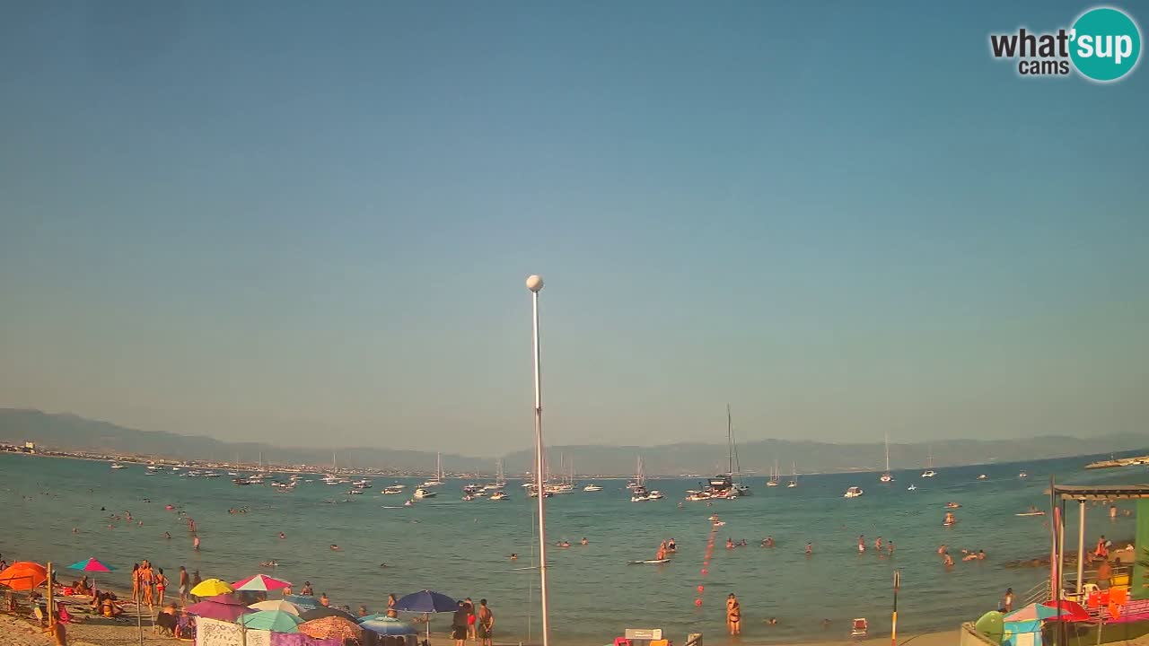 Spletna kamera Cagliari Windsurf Club – Pogled v živo s plaže Poetto