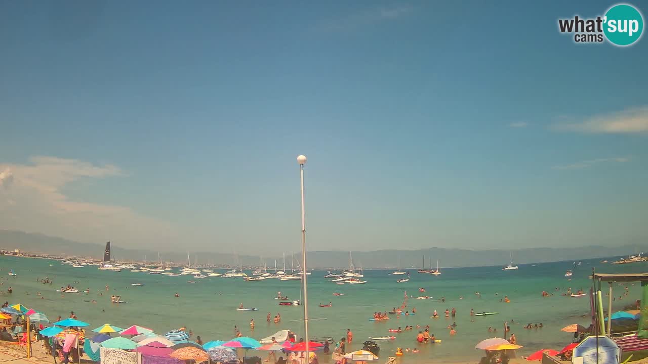 Spletna kamera Cagliari Windsurf Club – Pogled v živo s plaže Poetto