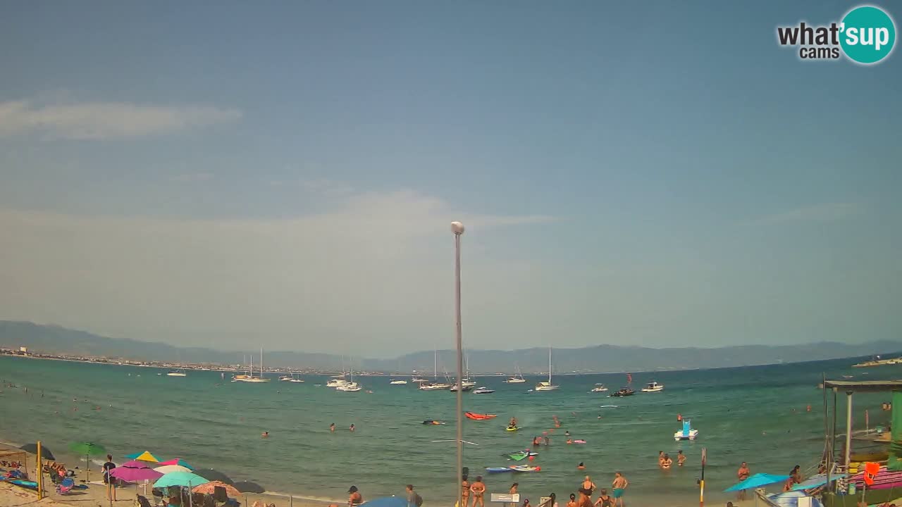 Web kamera Cagliari Windsurf Club – Poetto plaža uživo