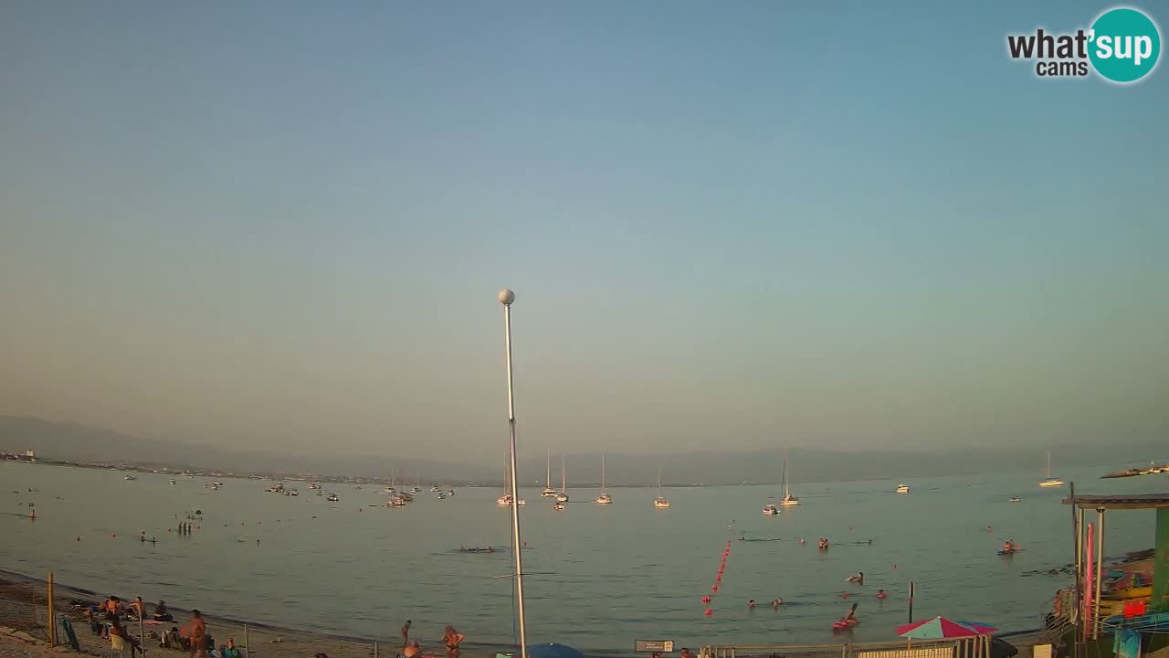 Webcam Cagliari Windsurf Club – Playa del Poetto en directo