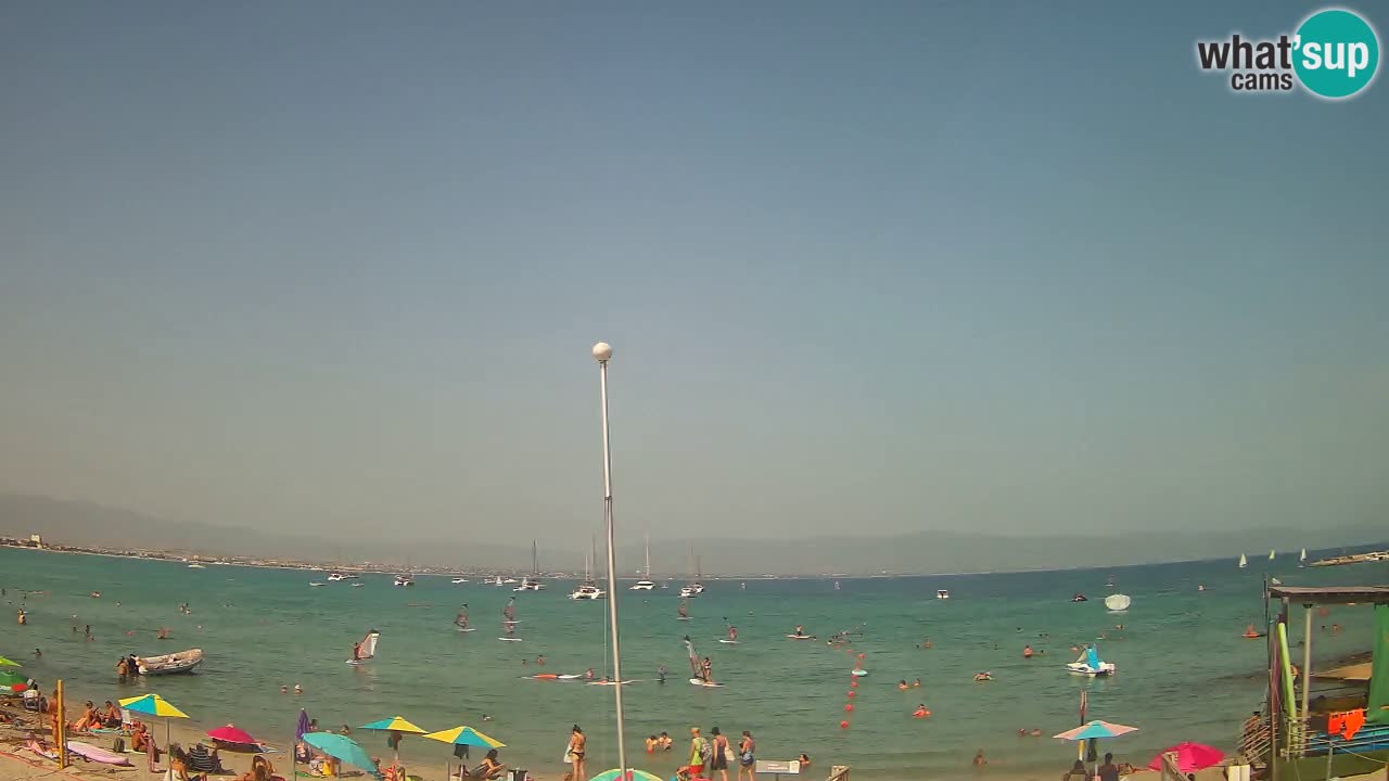 Webcam Cagliari Windsurf Club – Playa del Poetto en directo