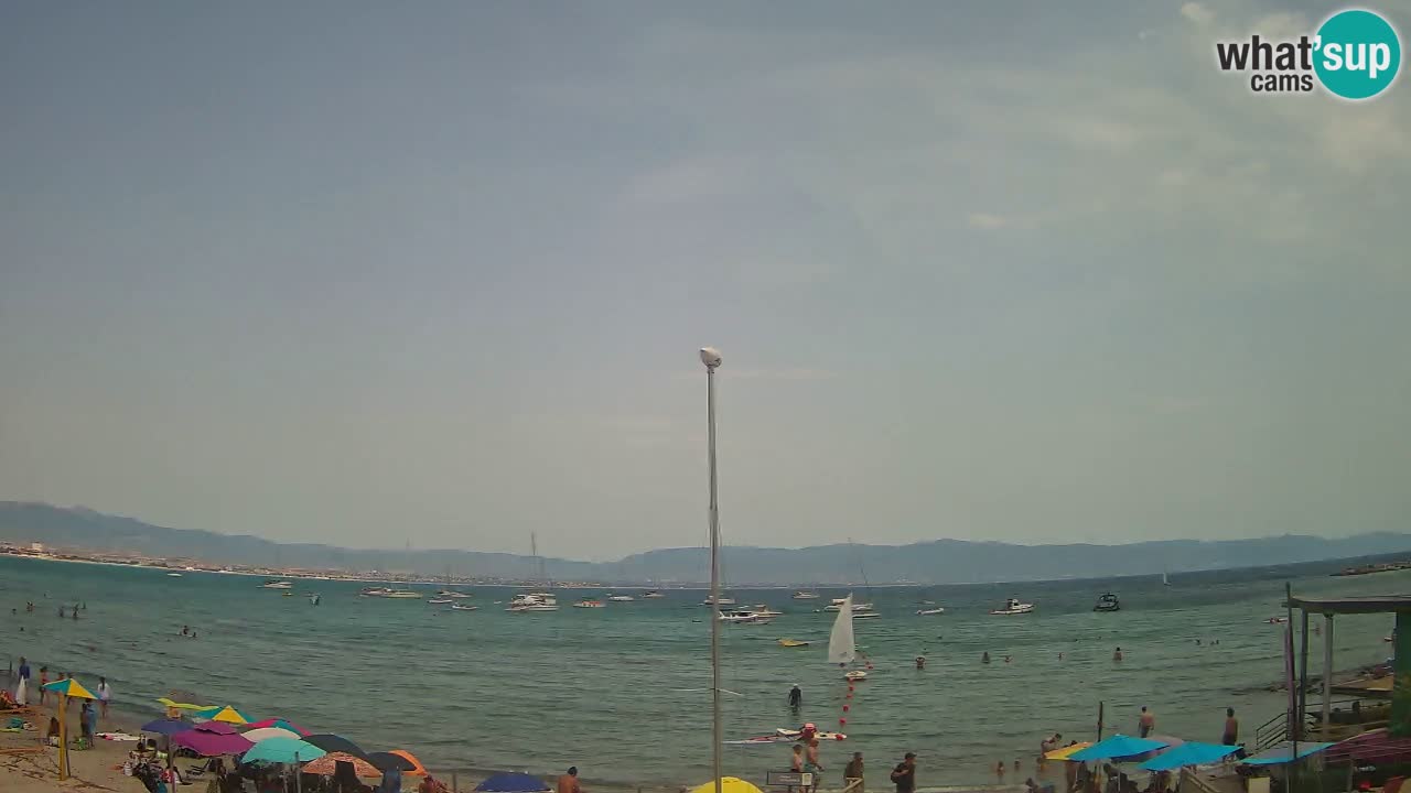 Webcam Cagliari Windsurf Club – Playa del Poetto en directo