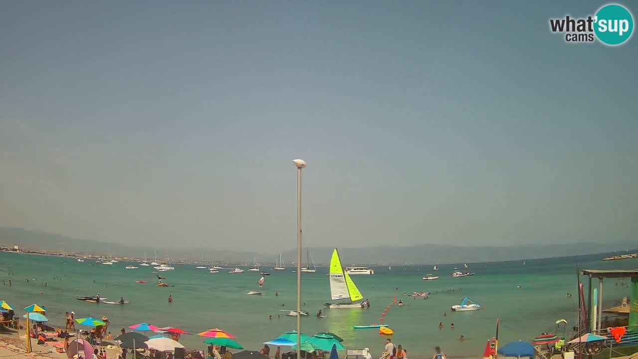 Spletna kamera Cagliari Windsurf Club – Pogled v živo s plaže Poetto