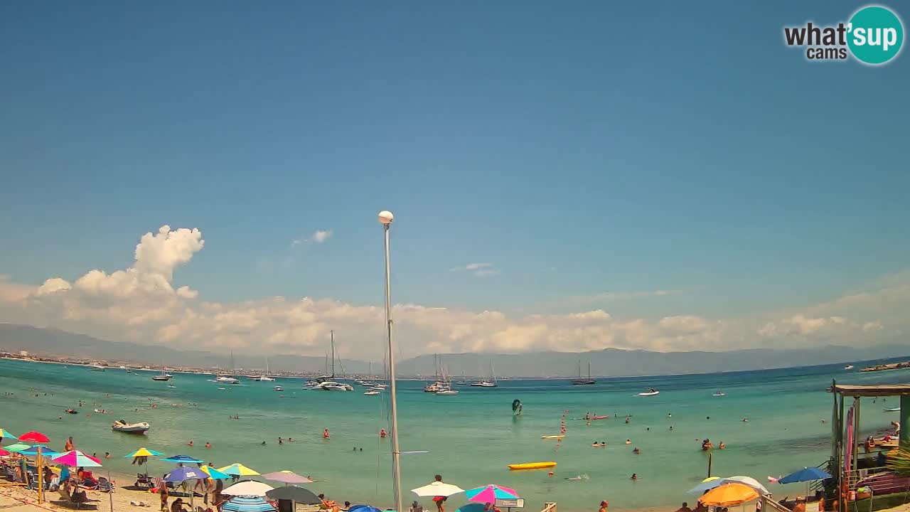 Spletna kamera Cagliari Windsurf Club – Pogled v živo s plaže Poetto