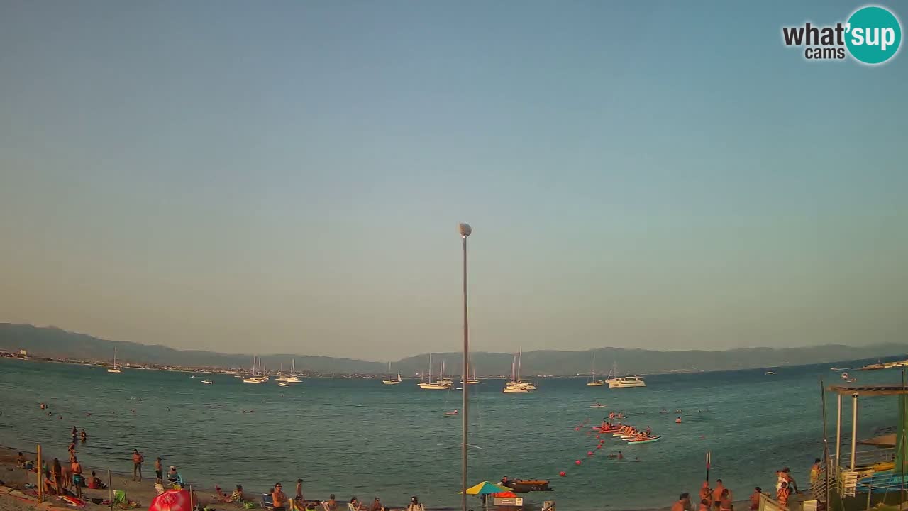 Webcam Cagliari Windsurf Club – Playa del Poetto en directo