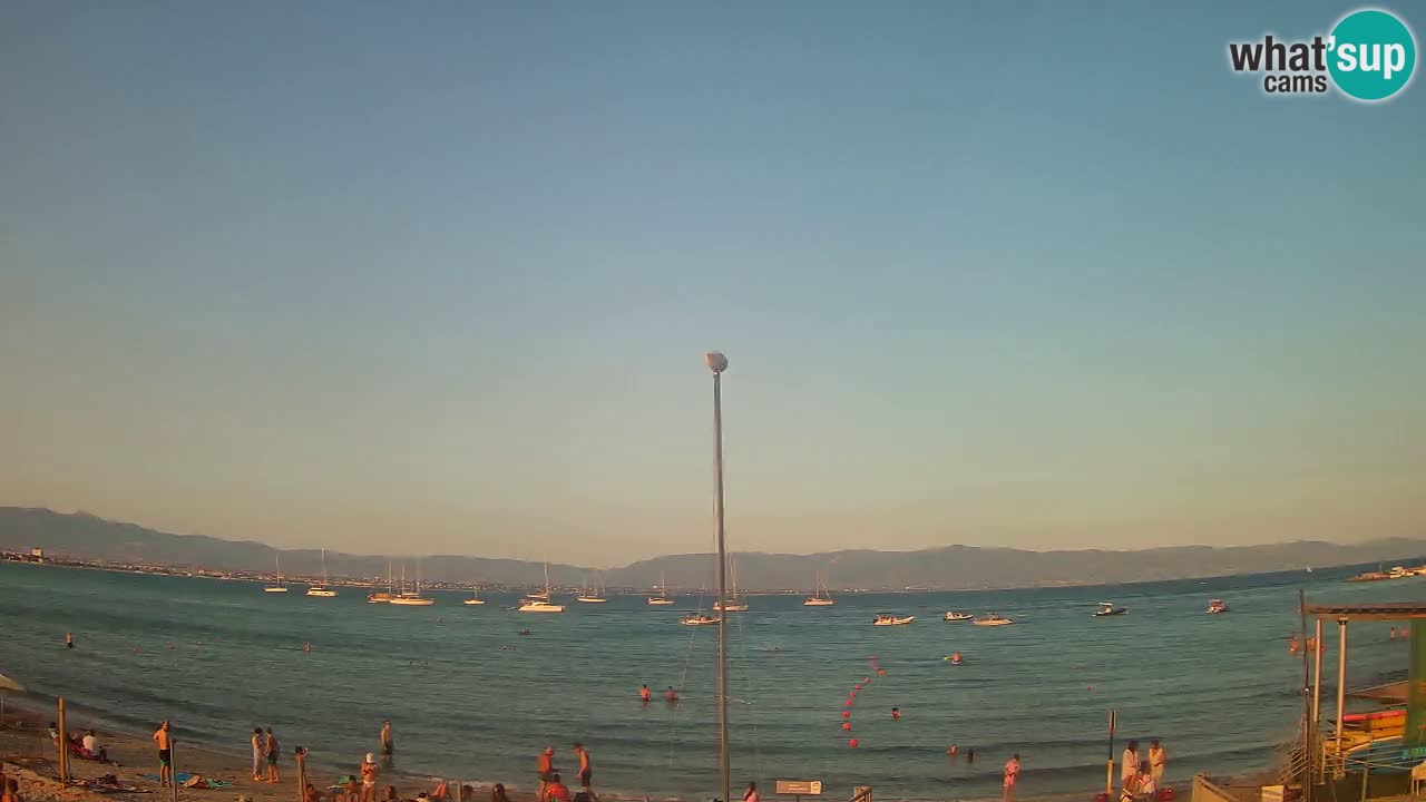 Webcam Cagliari Windsurf Club – Playa del Poetto en directo
