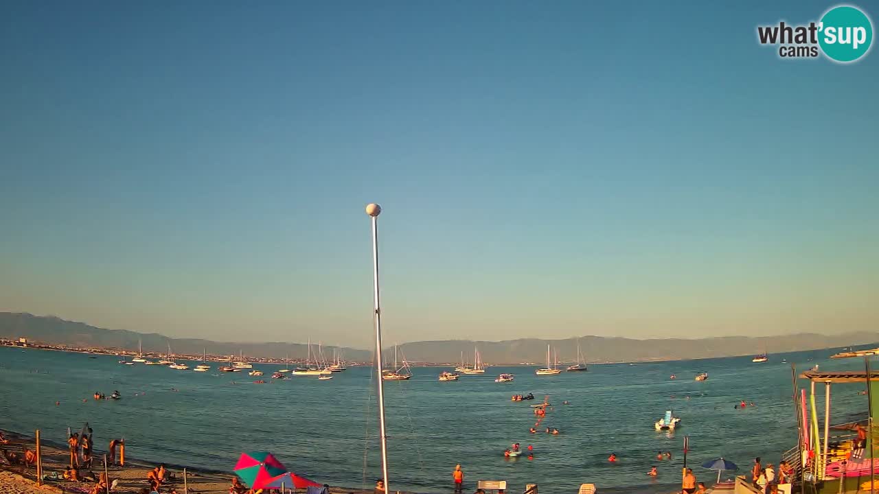 Webcam Cagliari Windsurf Club – Playa del Poetto en directo