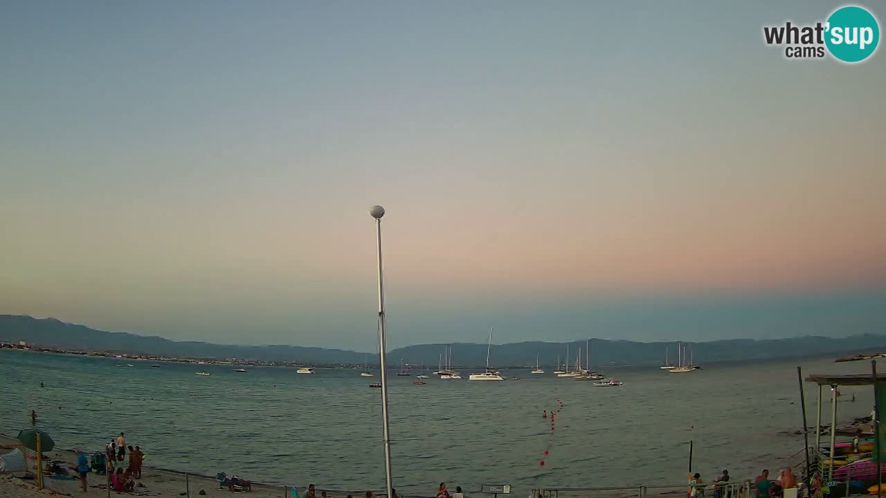 Webcam Cagliari Windsurf Club – Spiaggia del Poetto in diretta