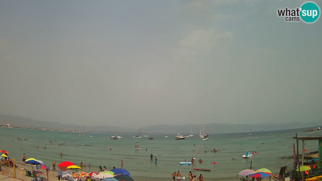 Spletna kamera Cagliari Windsurf Club – Pogled v živo s plaže Poetto