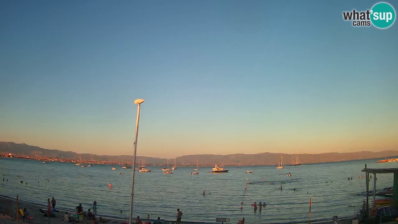 Webcam Cagliari Windsurf Club – Playa del Poetto en directo