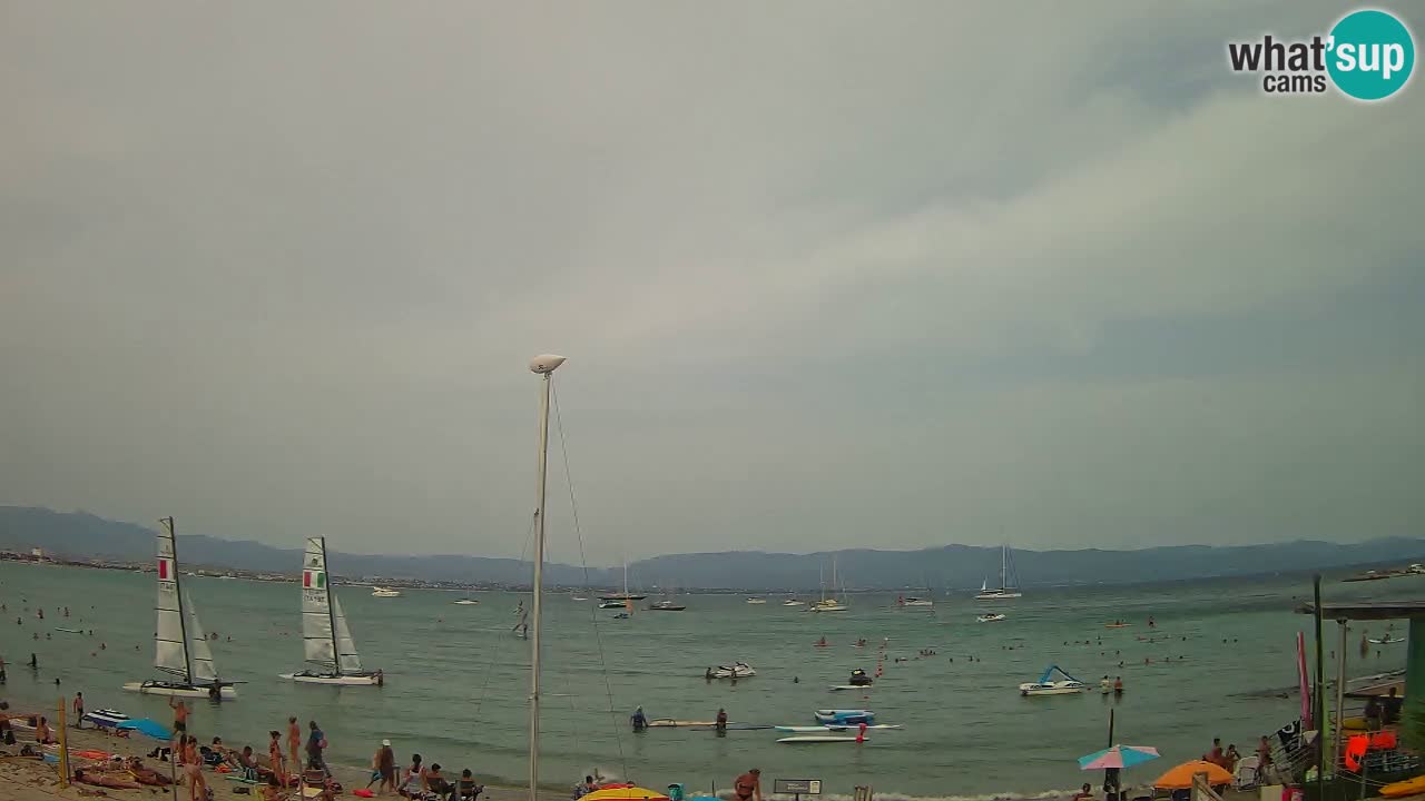 Web kamera Cagliari Windsurf Club – Poetto plaža uživo