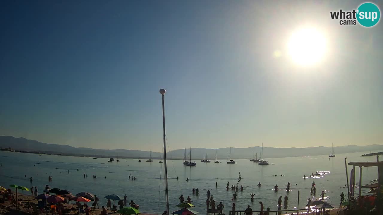 Webcam Cagliari Windsurf Club – Playa del Poetto en directo