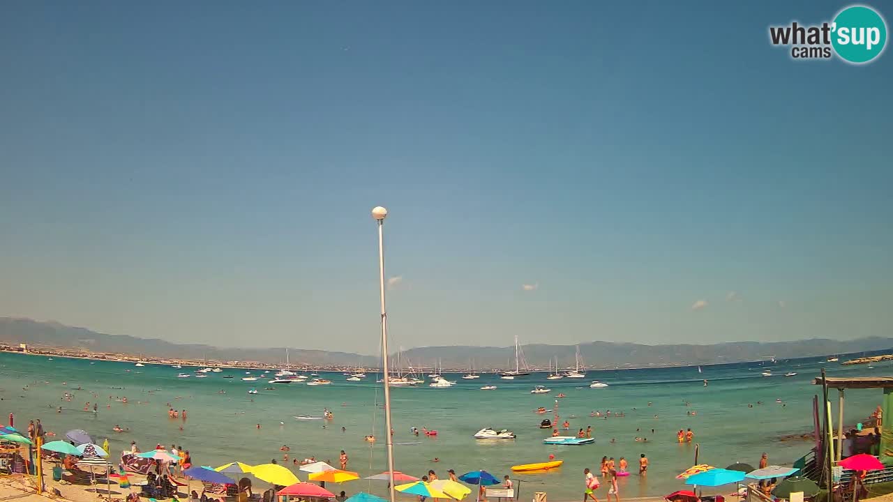 Web kamera Cagliari Windsurf Club – Poetto plaža uživo