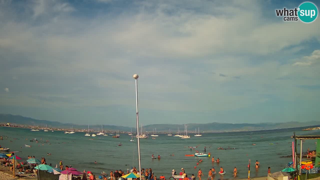 Webcam Cagliari Windsurf Club – Playa del Poetto en directo