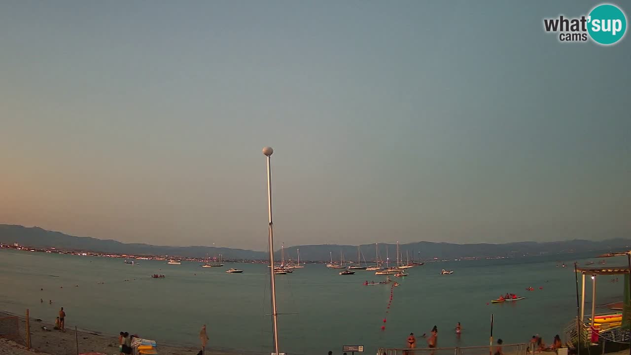 Webcam Cagliari Windsurf Club – Playa del Poetto en directo