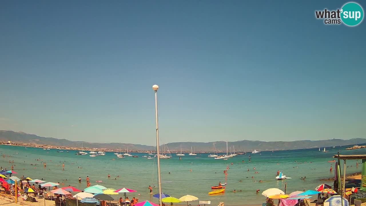 Webcam Cagliari Windsurf Club – Playa del Poetto en directo