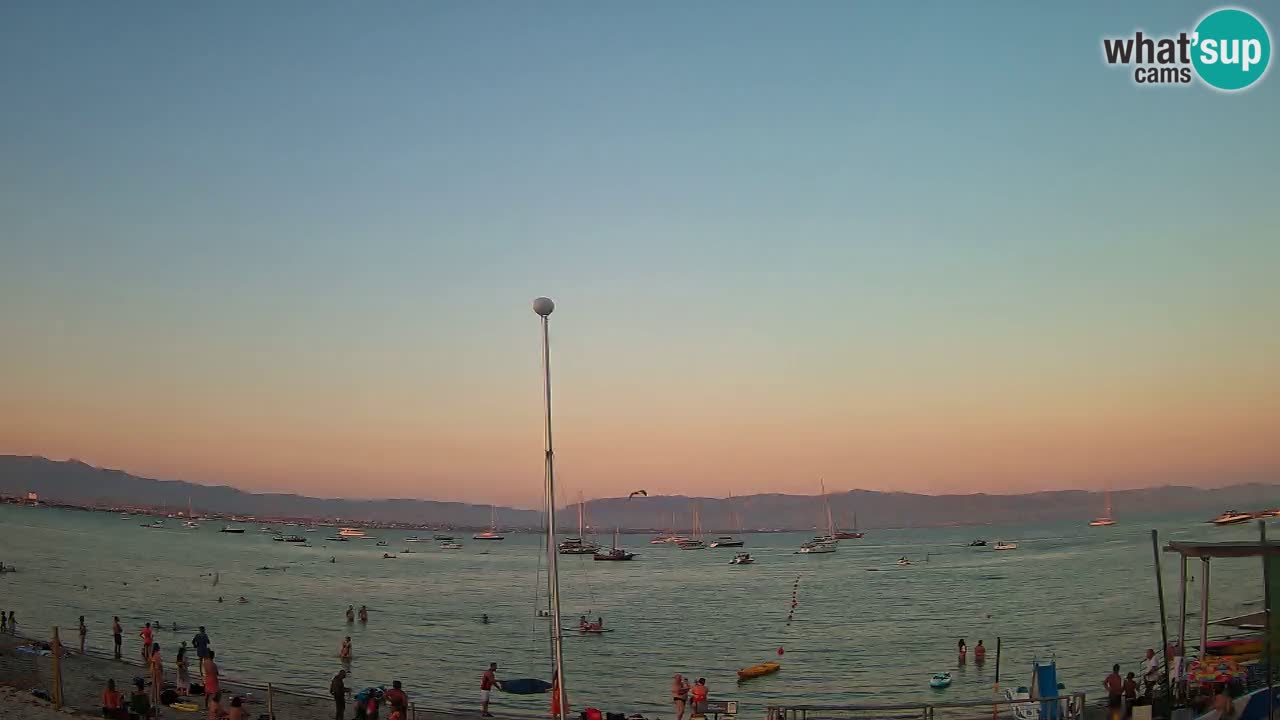 Webcam Cagliari Windsurf Club – Playa del Poetto en directo