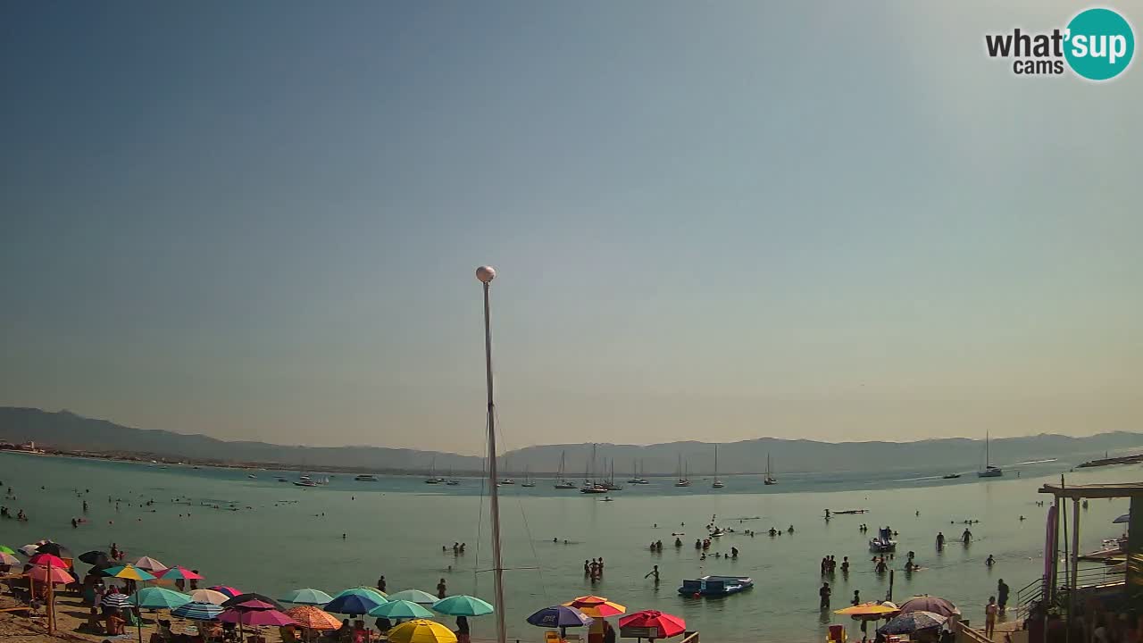Webcam Cagliari Windsurf Club – Playa del Poetto en directo
