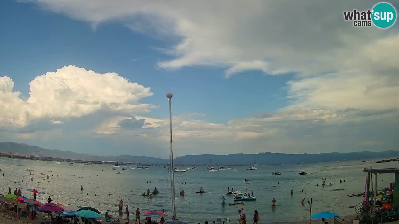 Webcam Cagliari Windsurf Club – Playa del Poetto en directo