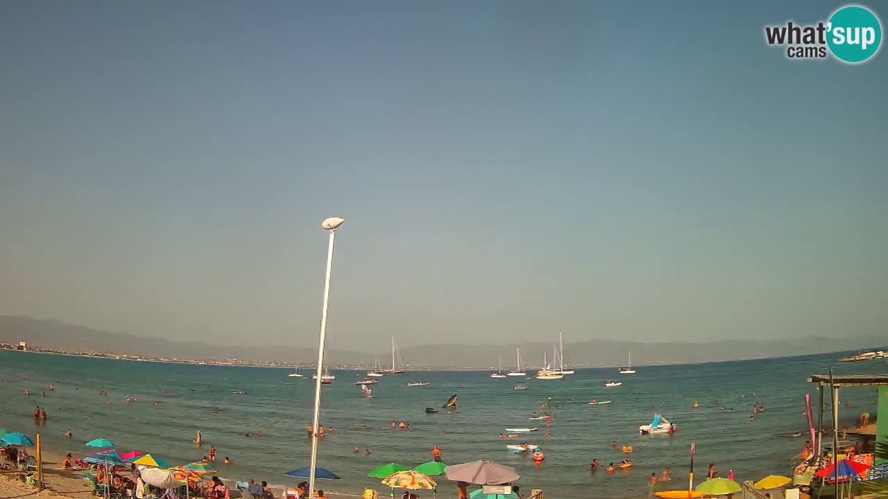 Web kamera Cagliari Windsurf Club – Poetto plaža uživo